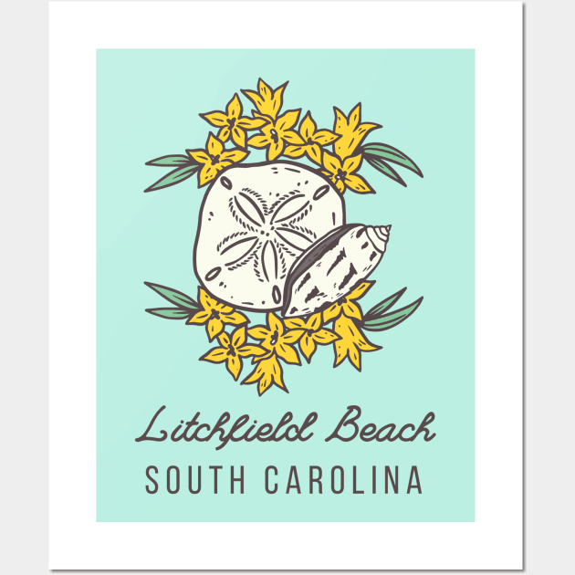 Litchfield Beach South Carolina SC Tourist Souvenir Wall Art by carolinafound